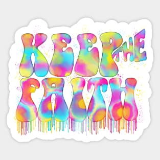 Keep the faith - 70s lettering Sticker